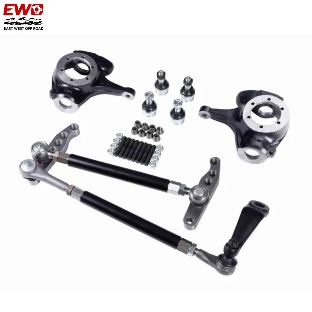 Dana 44 high steer crossover kit, crossover steering kit Dana 44, Dana 44 steering knuckles, offroad steering kit Dana 44, Chevy 10 bolt crossover steering, high steer arms Dana 44, Dana 44 flat top knuckles, Chevy 1 ton steering kit, GM Dana 44 steering upgrade, Jeep Dana 44 steering, bump steer fix, crossover steering system offroad