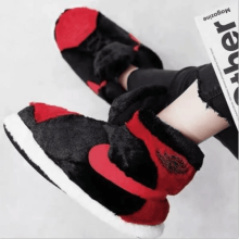 Red Black Sneaker Slippers