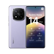 "Xiaomi Redmi Note 14 Pro Plus 5G smartphone in purple color showing front display and rear triple camera setup with 200MP AI camera, 120W HyperCharge, and Snapdragon 7s Gen 3 features – TechBazaar