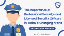 Illustration of a professional licensed security officer in uniform highlighting the importance of professional security services by HRS Security Services in Singapore.