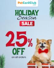 Holiday Sale is Live! Now Get 25% OFF on Pet Care Products