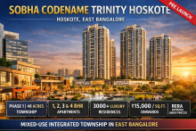 Explore Sobha Codename Trinity, a pre-launch township in Hoskote, East Bangalore. Offering 1-4 BHK luxury apartments on 48 acres by Sobha Group.