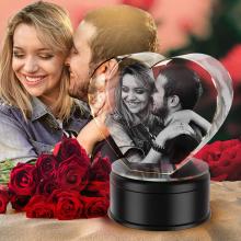 3D Crystal Heart Anniversary Gifts