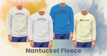 Nantucket fleece crew neck,  custom fleece pullovers