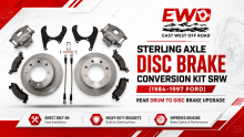 Off-road truck brake conversion kit with heavy duty calipers