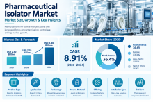 The Pharmaceutical Isolator Market is growing rapidly due to increasing demand for contamination control, sterile drug manufacturing, and advanced pharmaceutical processing technologies. The market is projected to reach USD 6.90 billion by 2034.