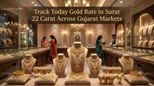 22 carat gold jewellery displayed to represent the gold rate in Surat