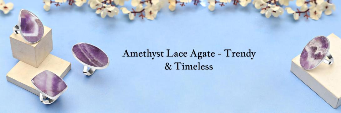 Amethyst Lace Agate Ring