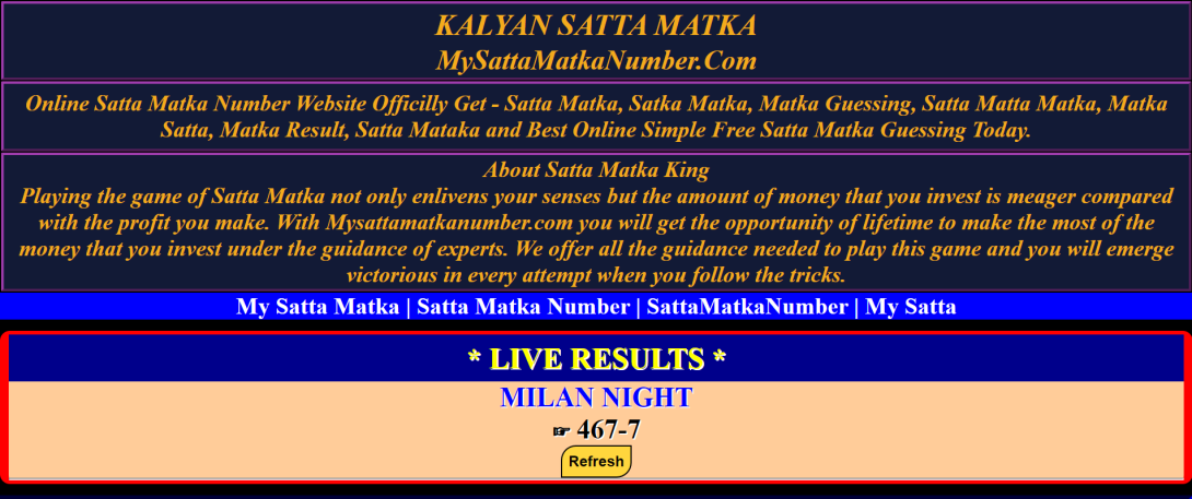 Weekly Satta Matka