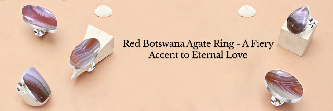 Red Botswana Agate Ring