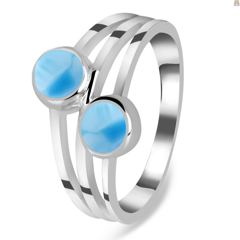 Larimar rings