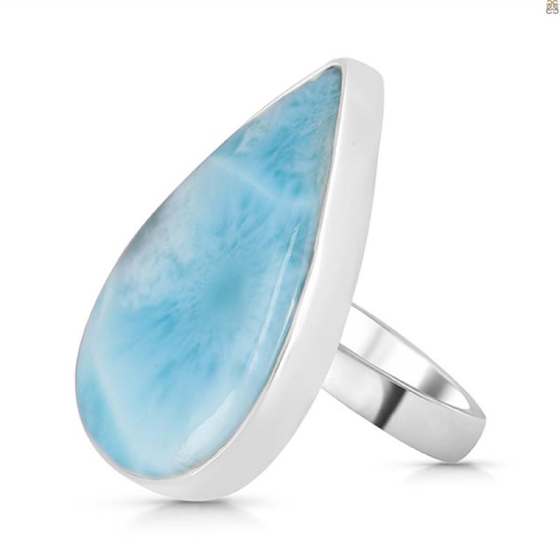 Larimar rings