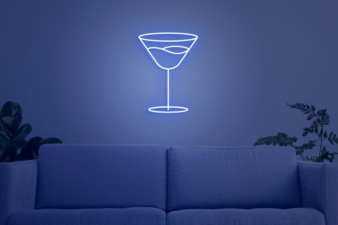 neon sign living room decor