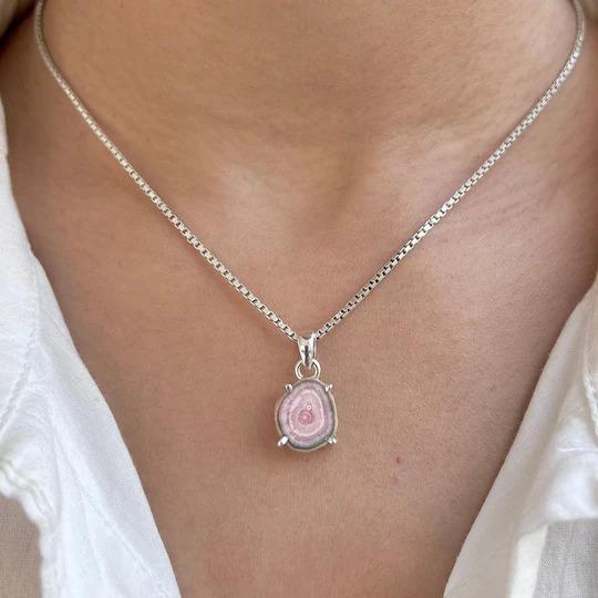 rhodochrosite pendants