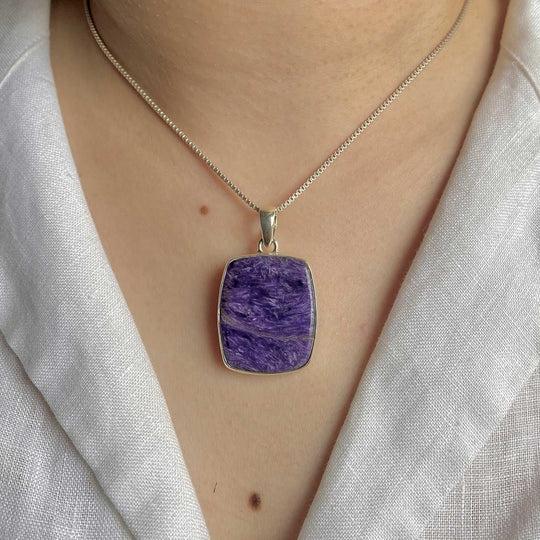 charoite pendants