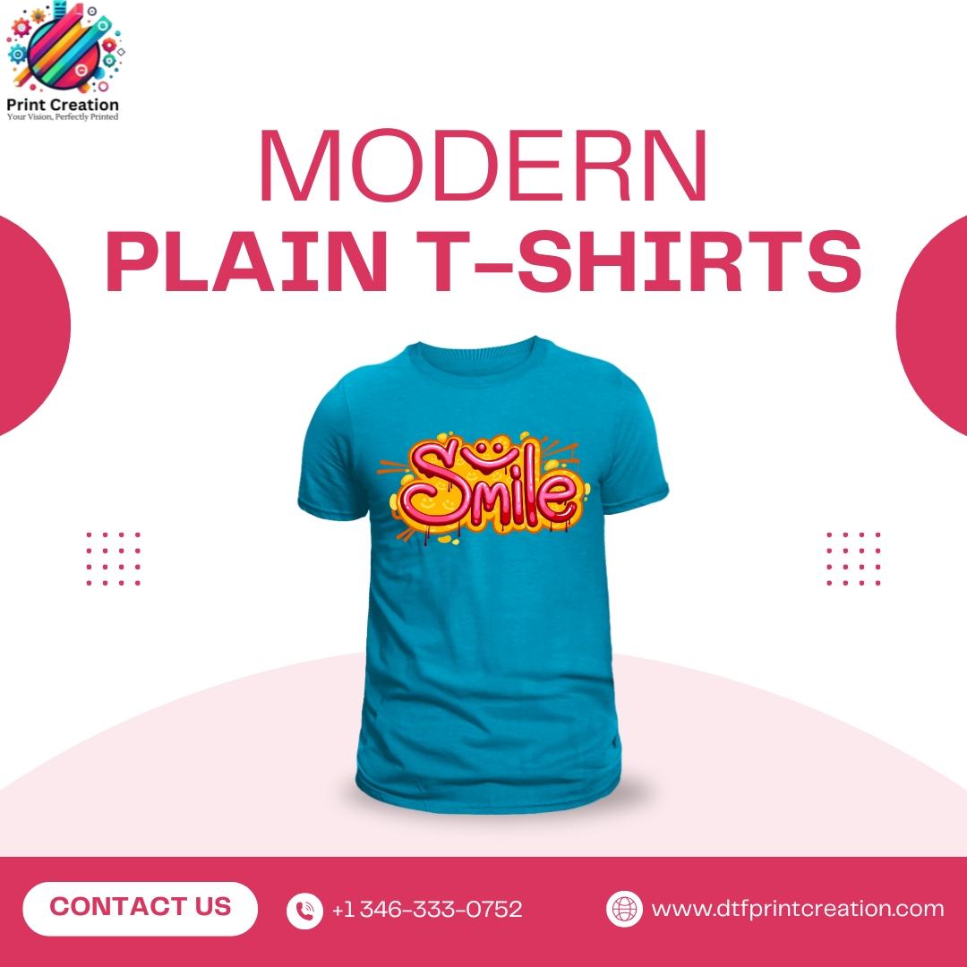 Modern Plain T-Shirts Houston 
