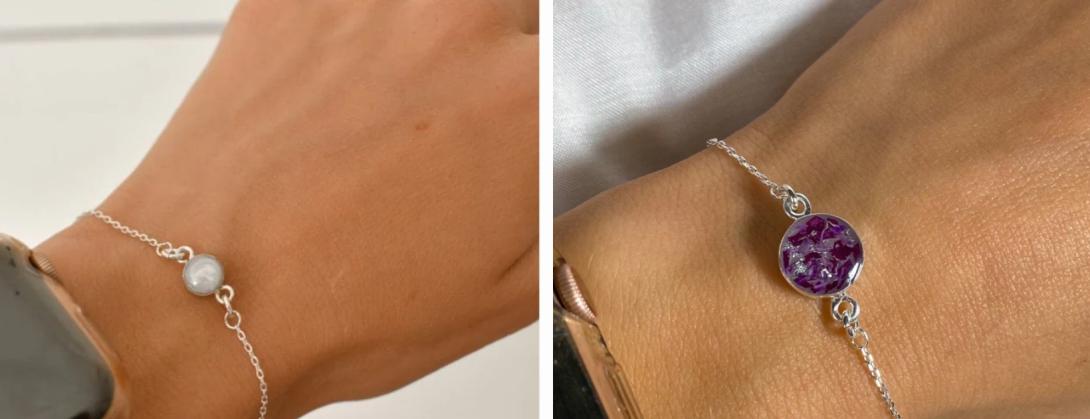 unique cremation bracelet, sterling silver cremation bracelet