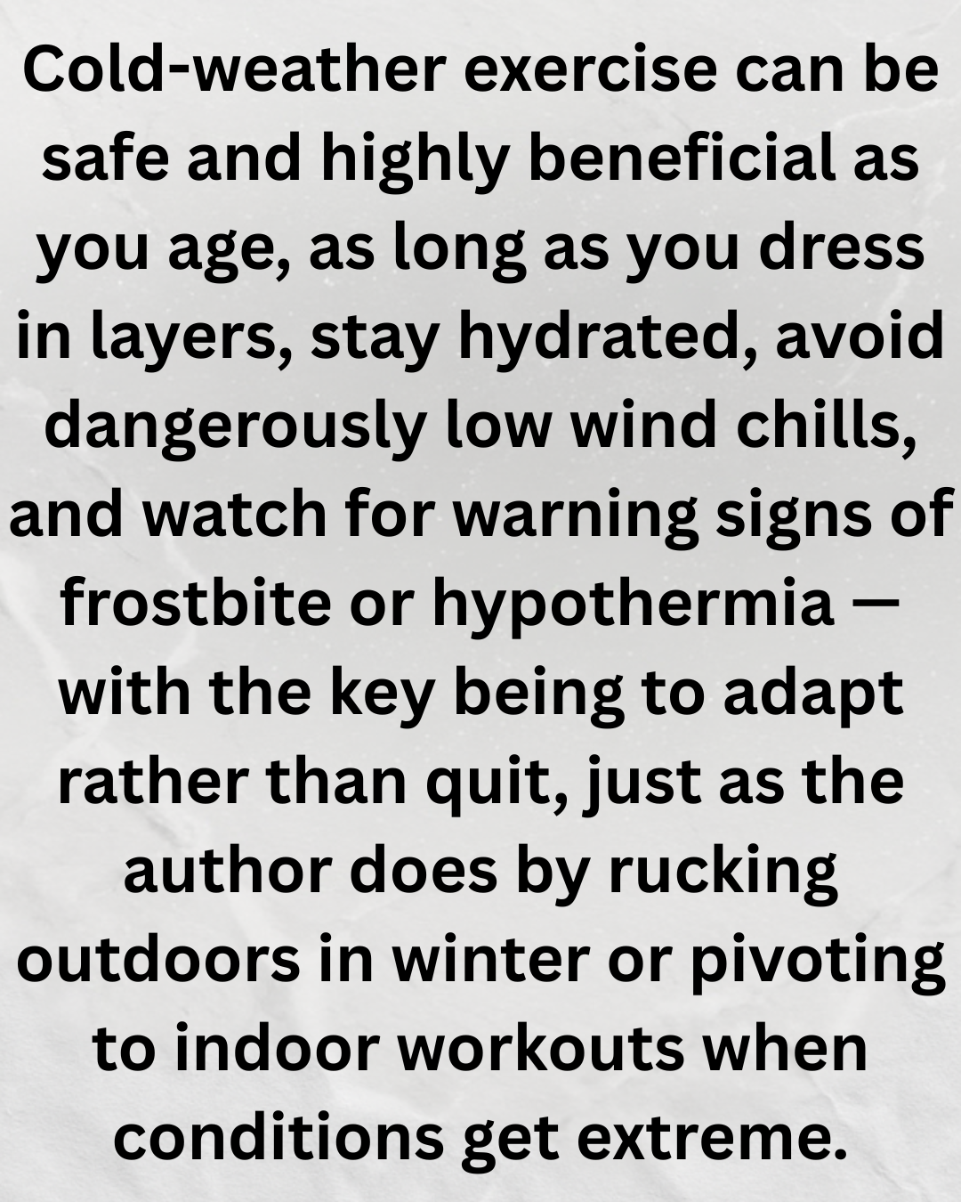 How to Reduce Cold Weather Exercise Risk as You Age?