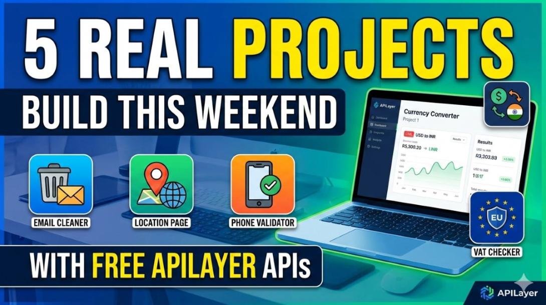 5 Real Projects You Can Build This Weekend  Using Free APIs from APILayer