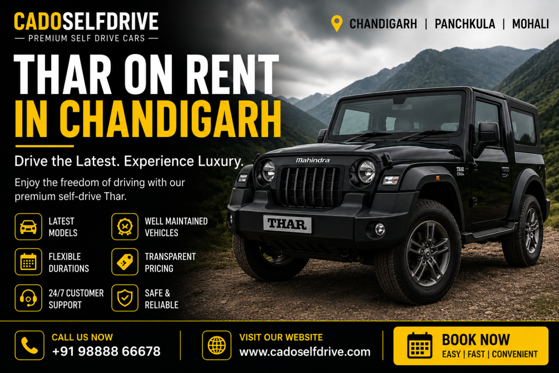 Thar on rent in Chandigarh
