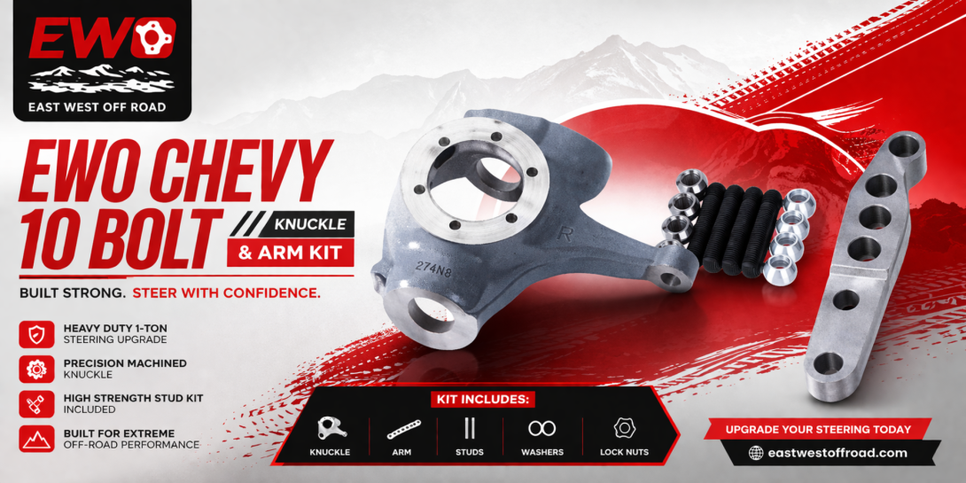 Dana 44 Flat Top Passenger Knuckle | Chevy 10 Bolt Kit