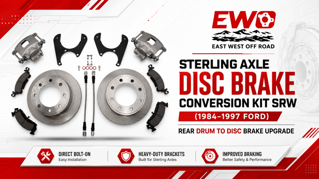 Off-road truck brake conversion kit with heavy duty calipers