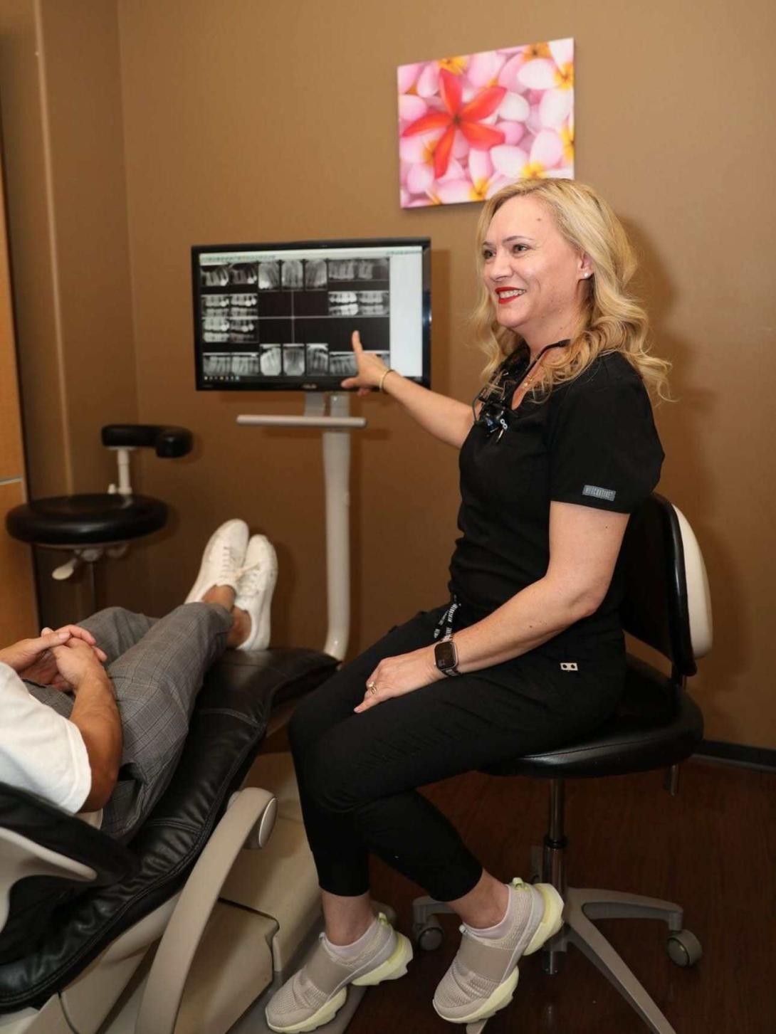 Patient with  a dentist at North Scottsdale Dentistry