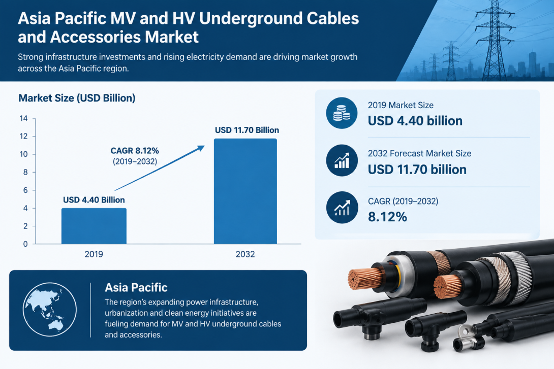 Asia Pacific MV and HV Underground Cables and Accessories Market Size, Trends, Growth & Forecast 2026–2034
