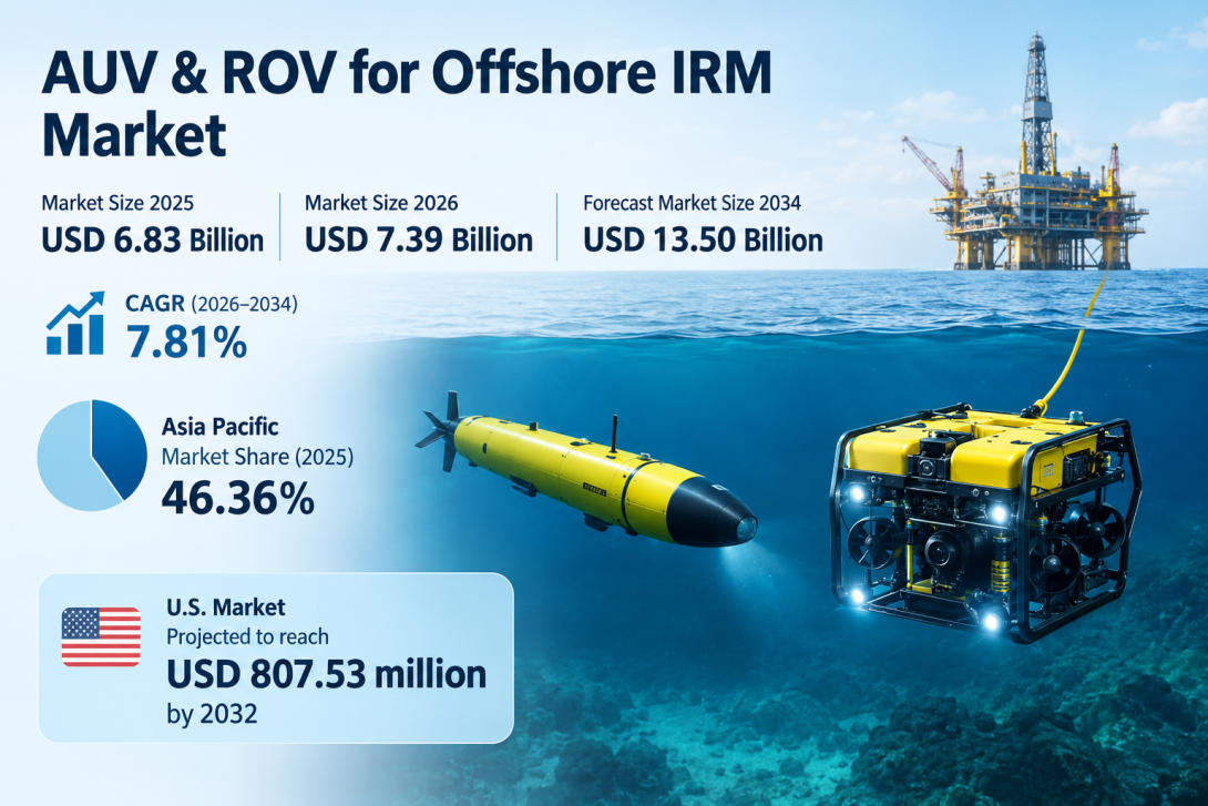 AUV & ROV for Offshore IRM Market Size, Share, Growth and Forecast 2026–2034