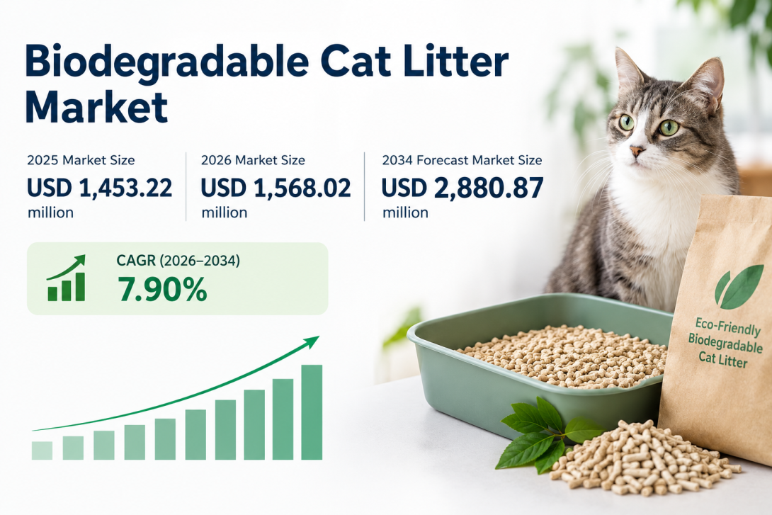 Biodegradable Cat Litter Market Global Outlook, Share & Revenue Forecast 2026–2034