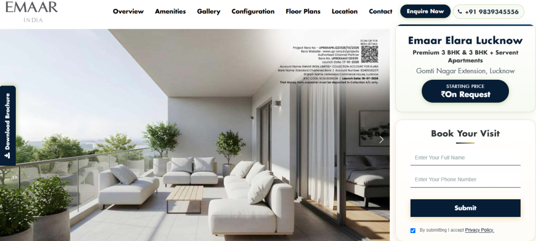 Emaar Elara Secondary keyword: Emaar Elara Lucknow, Emaar Elara, Emaar Elara 3 BHK Apartments, Emaar Elara 3 BHK + Servent Apartments, Emaar Elara Gomti Nagar Extension, Emaar Elara Luxury Homes Lucknow, Emaar Elara Project, Emaar Elara review