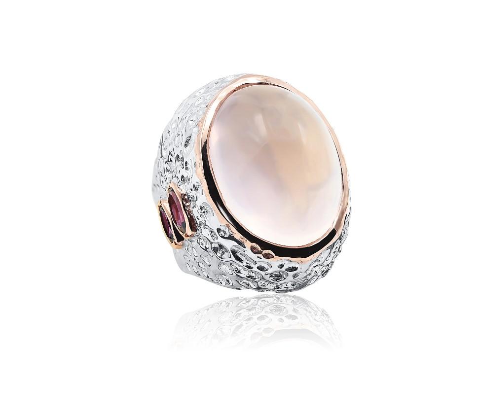 Rose Quartz Cabochon Ring