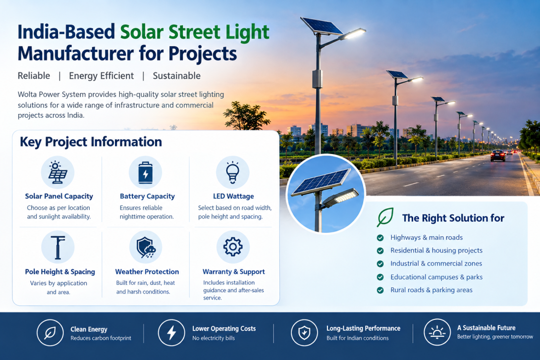 Solar Street Light Manufacturers in Noida – Wolta Power System